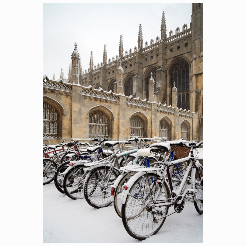 Bikes in the snow