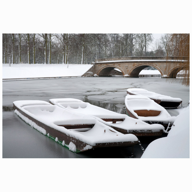 Snow laden punts